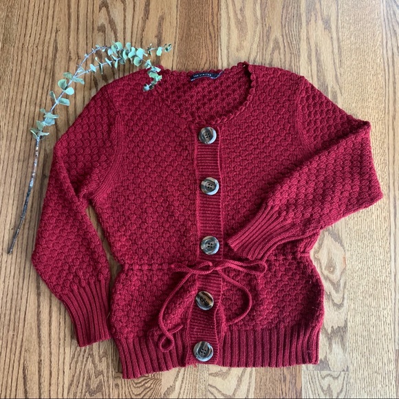 The Limited Sweaters - Fall find! Deep red button snap sweater - LIMITED